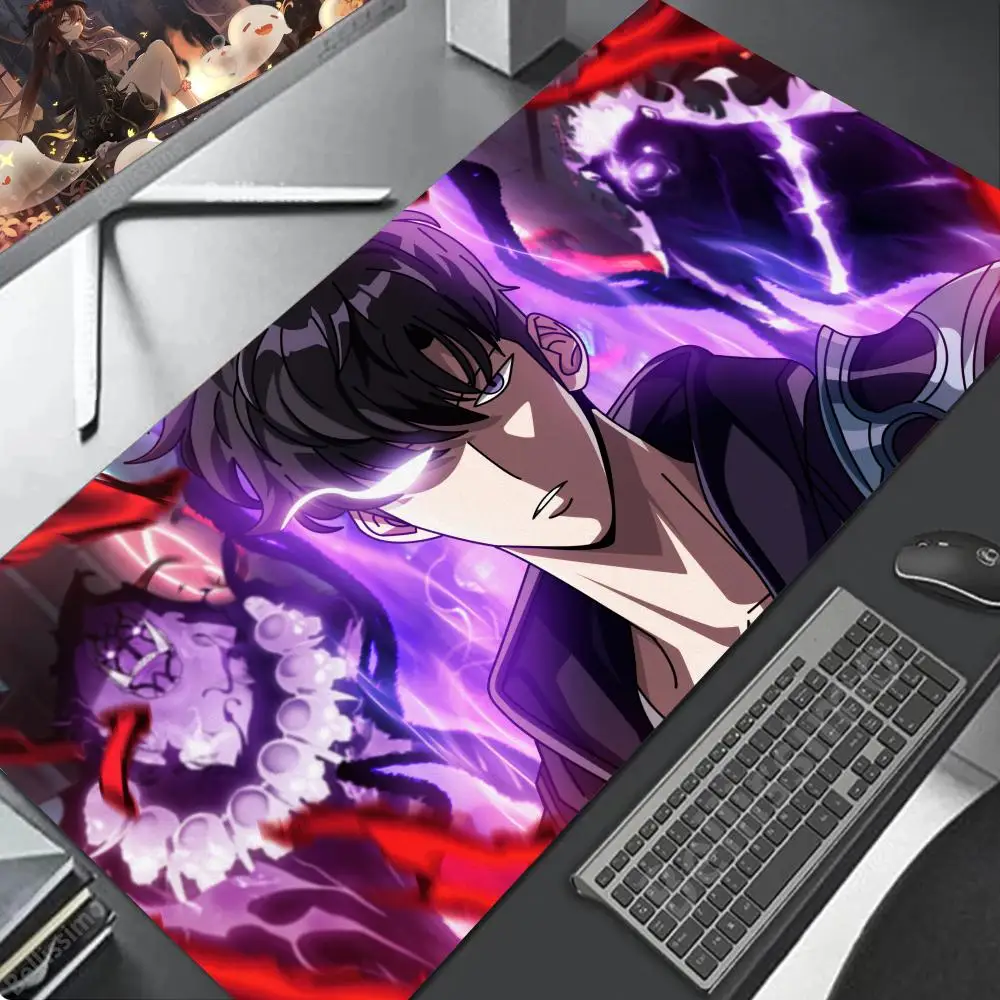 Enhanced Title: Gamer Leveling Mouse Pad - Large Rubber Desk Accessory with Kawaii Design