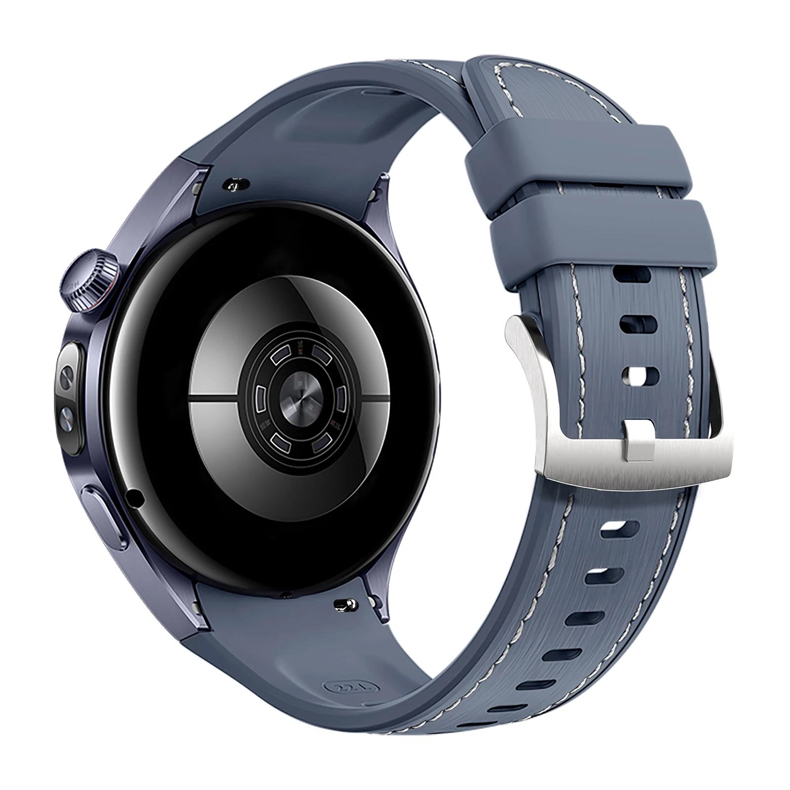 Premium Silicone Strap with Metal Buckle, Adjustable and Stylish Smartwatch Accessory