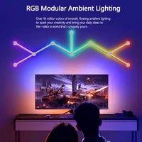 Splicing Light DIY Atmosphere Light RGB Smart Wall Light Voice Control Lamp for Esports Room Bedroom Bar Decoration Night Light - Image 2