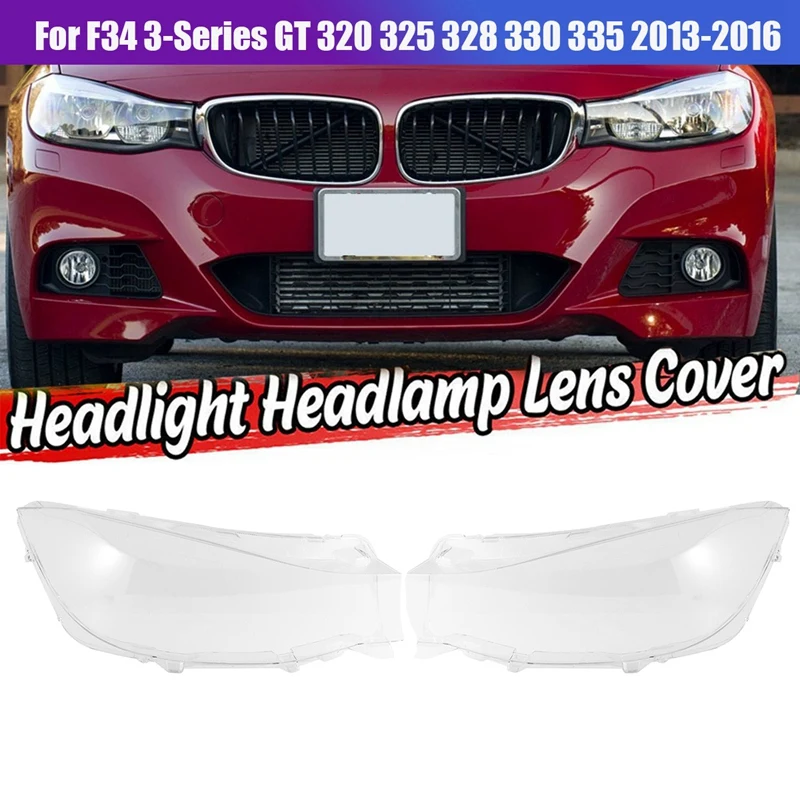 Right Car Lens Head Light Lamp Shell Cover Headlight Shade For BMW F34 3-Series GT 2013-2016 1