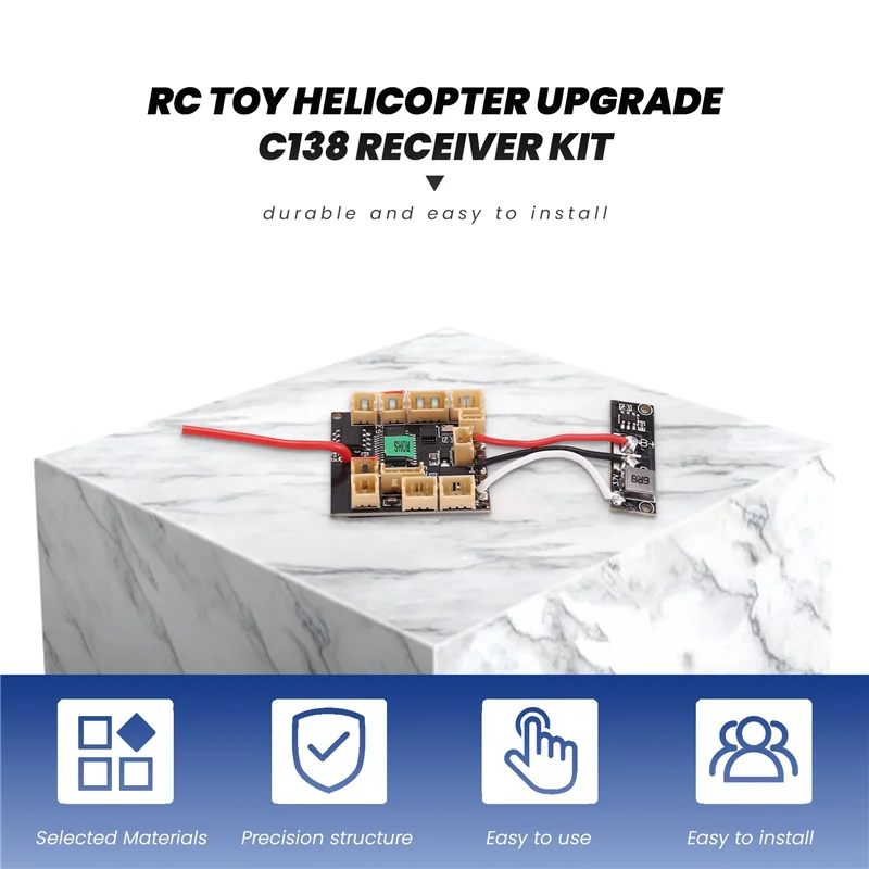 Kit de récepteur C138 pour hélicoptère RC ERA Bell 206 1:33, installé sur le circuit.