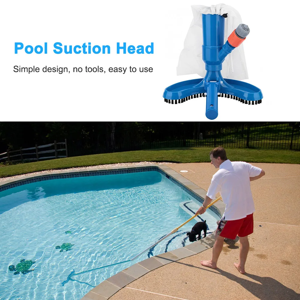 

Outdoor Swimming Pool Vacuum Cleaning Kit Cleaner Clean Pool Bottoms Net Disinfect Tool Set Suction Head Spa Cleaning Brush