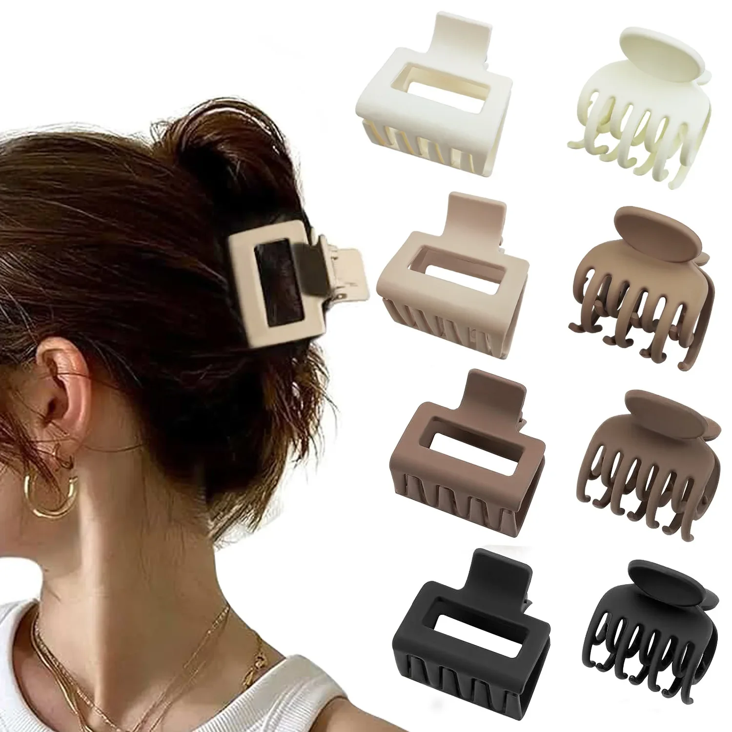 Hair Claw Hair Accessories For Women Girls Double Row Teeth Medium Hair