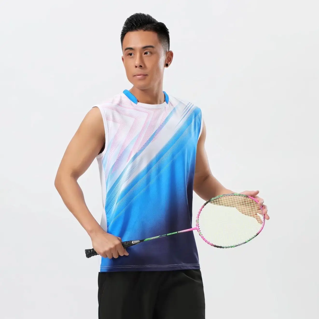 Sport Workout Clothes for Men Tennis Jerseys Badminton Shirt Table Tennis Badminton Jogging Sports T-Shirt