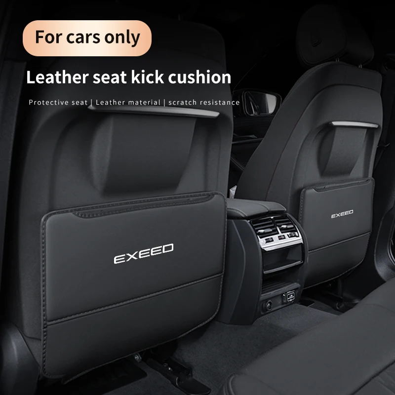 Car Seat Backrest Protection Anti-kick Pad Seat Back Organizer Storage Bag Auto Accessories For Chery Exeed TXL TX VX LX RX