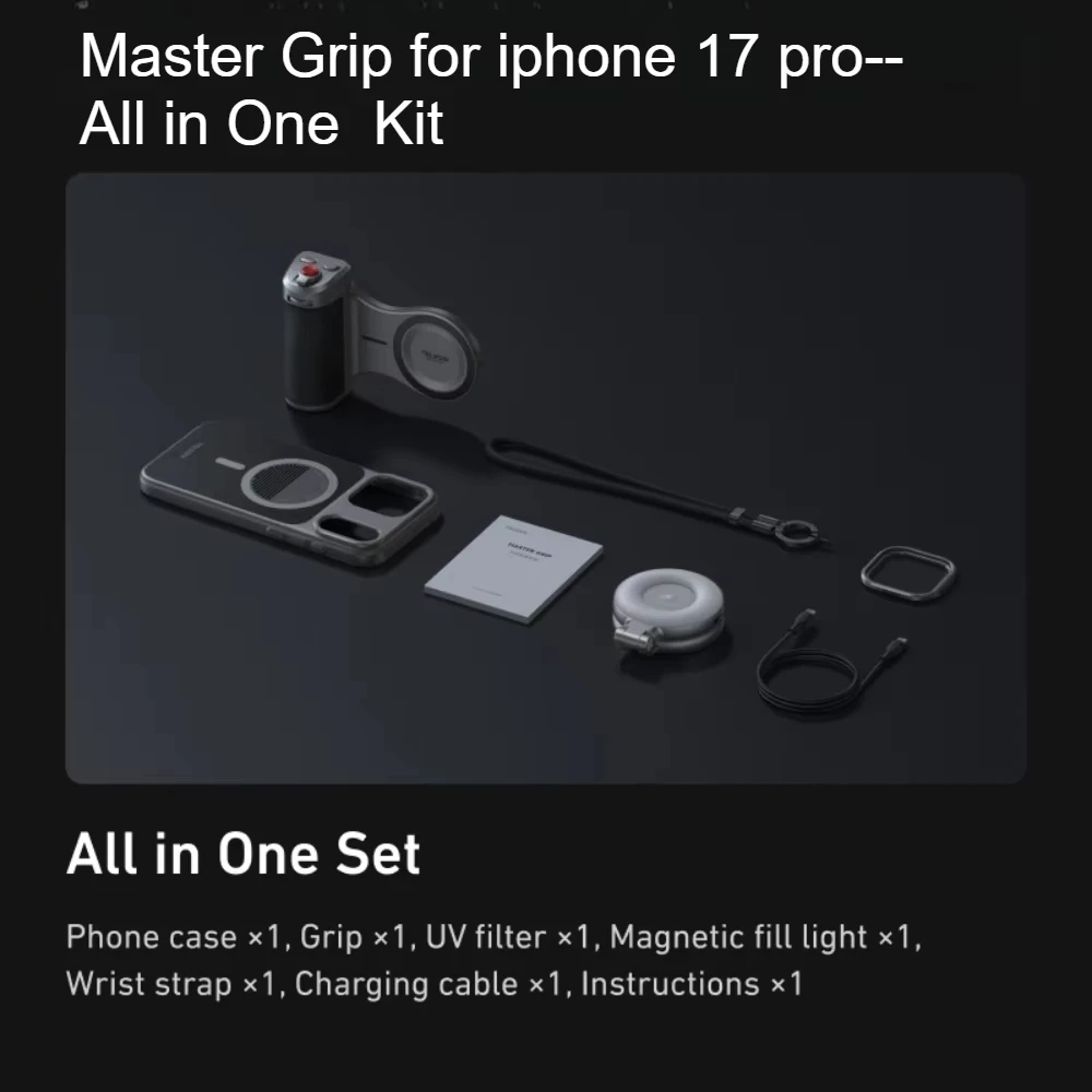 TELESIN Master Grip Kit for iPhone 17 Pro/Max Magnetic Eco