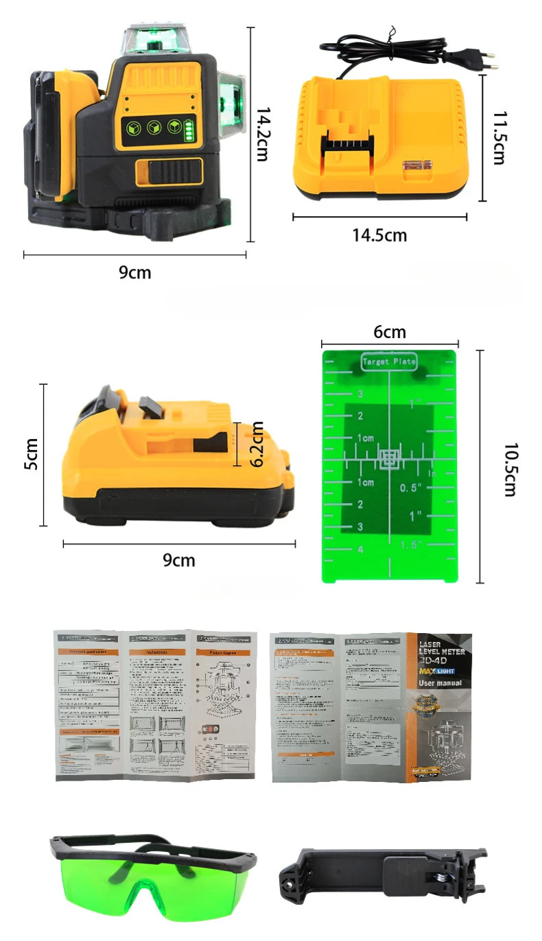 Description Picture 4 of item3 Lines 360 Self  Laser Levels Professional Rotating Laser Level Professional Multifunctional High Precision Construction Tools