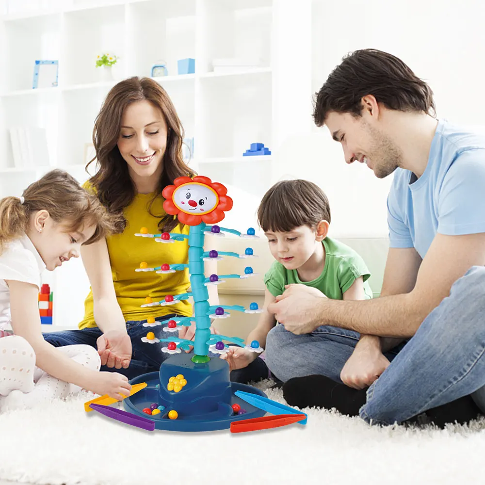 Kids Electric Shaking Swing Sunflower Party Interactive Tabletop Challenge Game Toys Parent Child Interaction Tabletop Game 3