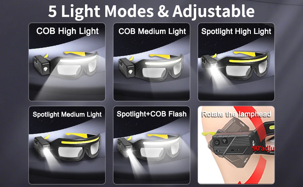 smart safety glasses headlight glasses