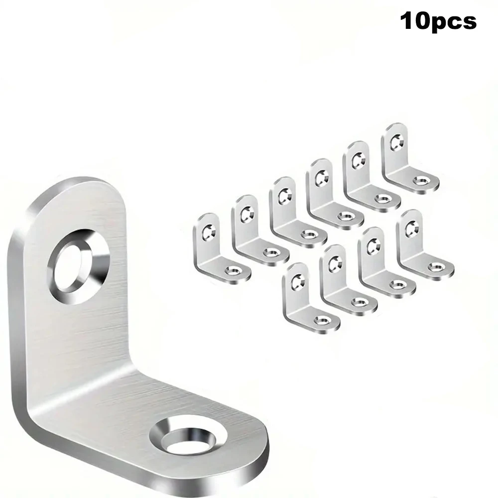 40/20 יחידות מתכת נירוסטה L תומכות - זווית ימין קטנה לתמיכה במדפים, רהיטי עץ, כיסאות, אביזרי רהיטים