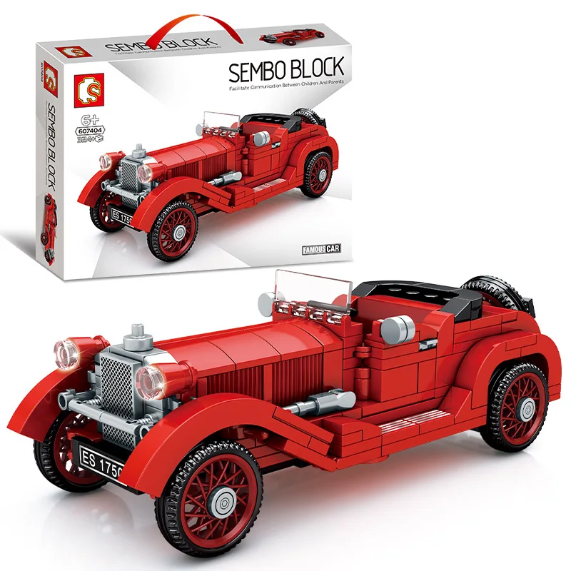 Sembo Block Classic Car Model Building Block Classic Convertible Racing Block City Car Puzzle Giocattolo Per Bambini Regalo Di Compleanno
