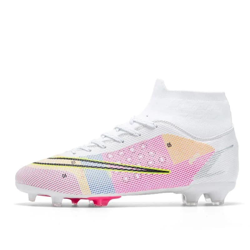 Rainbow men's and women's soccer shoes outdoor training football boots