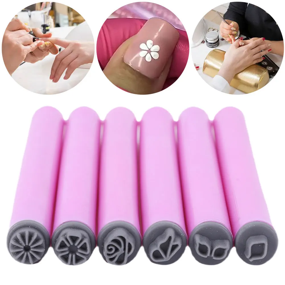 6PCS Nail Art Pen Set Easy To Use Nail Graffiti Nail Art Dotting Tools Nail Stamp Pen DIY Nail Art Tools for Girls and Women
