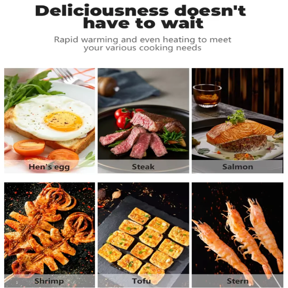 Commercial electric grill Fried Rice fried steak iron plate barbecue equipment adjustable temperature stainless steel pancake ma 6