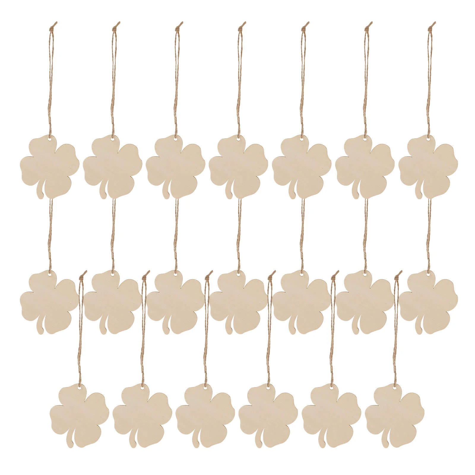

DIY Pendants Wooden Shamrock Wooden Leaves Day Crafts Four Leaf Charm Wooden Centerpiece Unfinished Wooden Shamrock