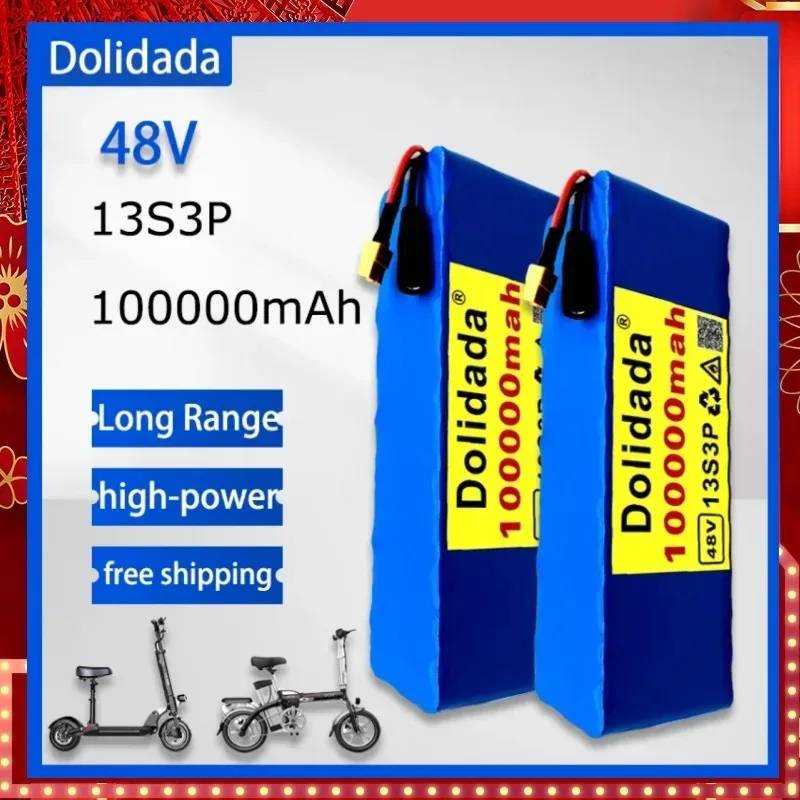 

13S3P48V Lithium-ion Battery Pack XT60 48V100Ah 1000W Suitable for 54.6V High-power Range
