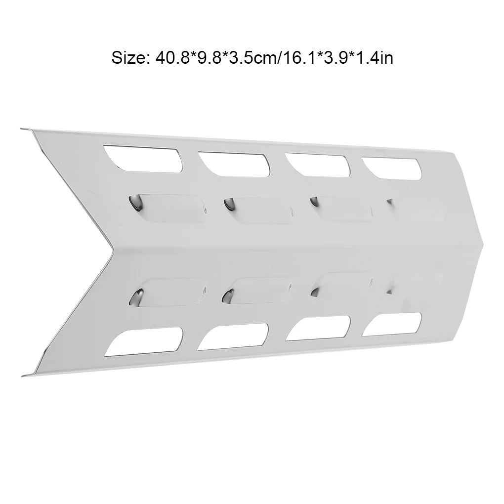 4X Stainless Steel Gas Grill Oven Heats Plate Replacement BBQ Tube Kit Non-stick Burner Cover Labor-saving for Tool