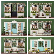 

Spring Easter Shop Backdrops for Photography Fresh Flowers Bunny Eggs Wood Newborn Baby Child Portrait Photo Background Booth