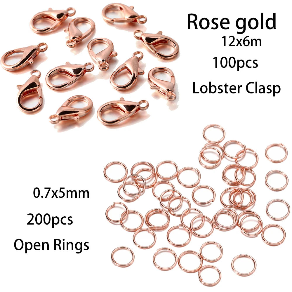 Vibrant Jewelry Making Kit - 300-Piece Rings and Clasps Set