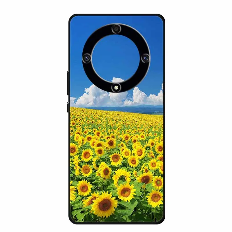 Stylish Painted Soft Silicone Back Cover for Honor X9a – Protective and Popular Coque
