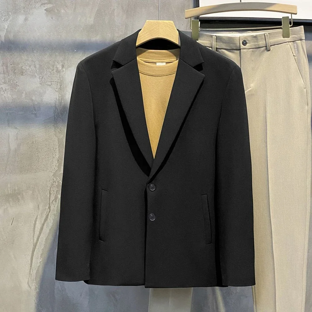 thumbnail image 1 of Abrigo Blazer Masculino Fiesta Cruzado Marrón Traje De Hombre Chaquetas Ropa De Primavera Ropa Original De Moda Estilo Coreano Verano, 1 of 5