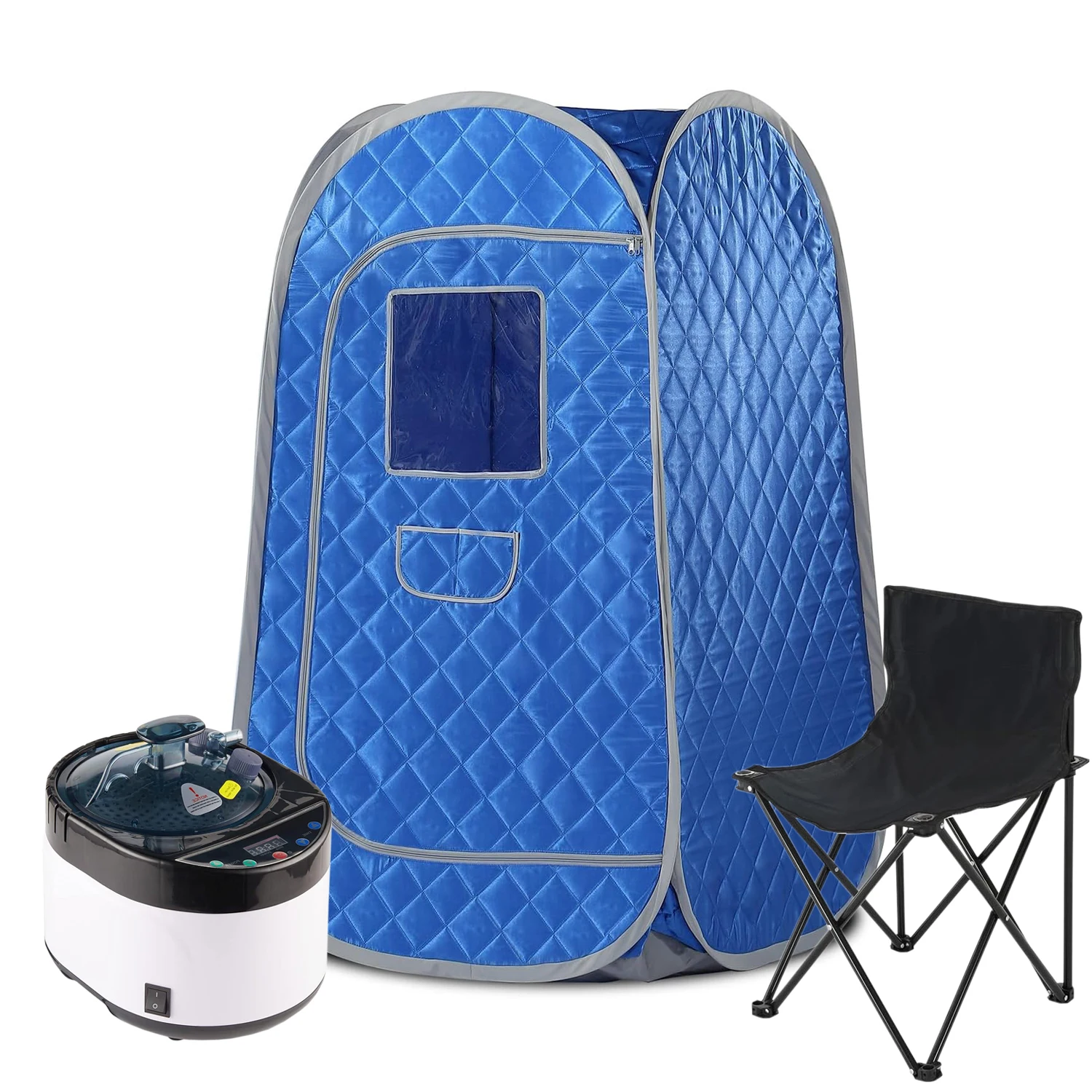 Lightweight Portable Steam Sauna Set with Steamer and Chair Fodable One Person Pop Up Sauna Tent for Home Spa