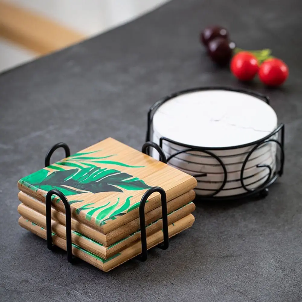 Mental Coaster Mat Storage Rack Durable Space Saving Placemat Storage Organizer Kitchen Accessories Desktop Decoration 5