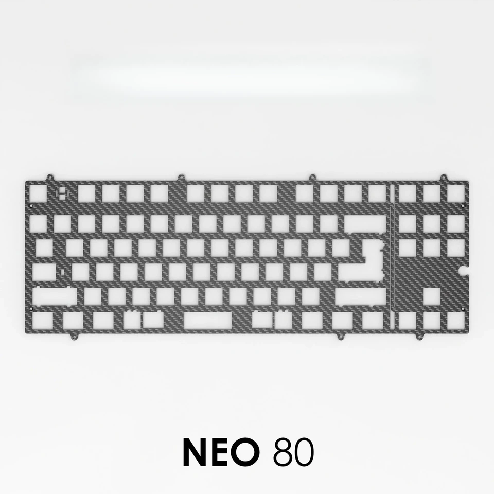 Neo 80 キーボードプレート PC PP POM FR4 アルミニウム カーボン