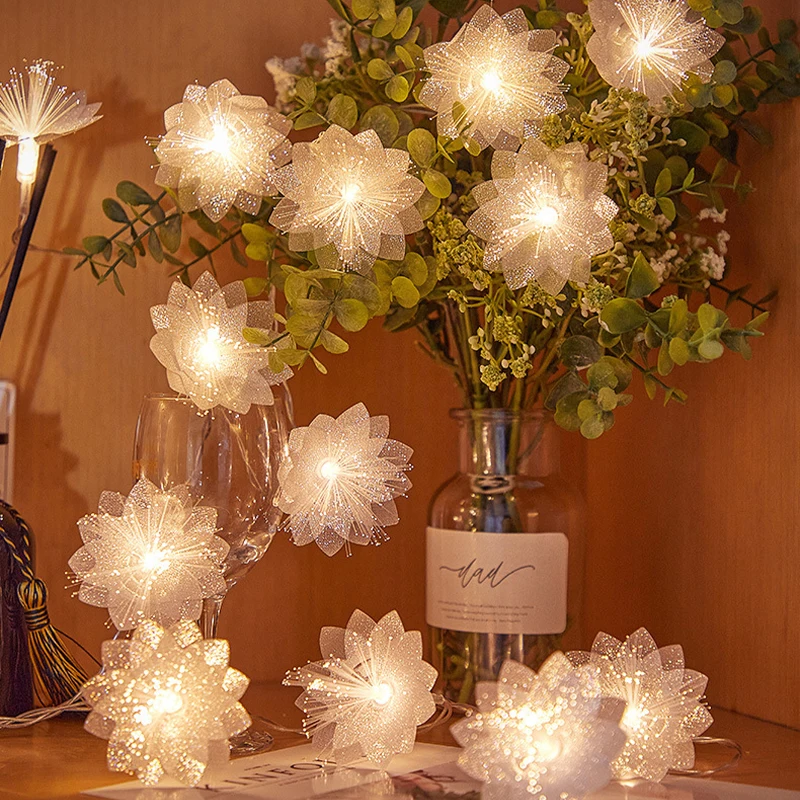 

Cherry Blossom String Lights Flower LED Light Garland Hanging Light String Xmas Tree Holiday Christmas Decoration Home Decor