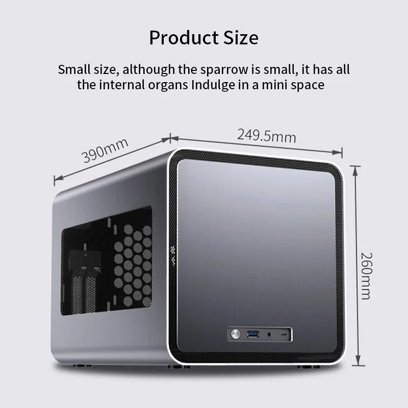 Jonsbo V8 MINI Computer Case Aluminum Alloy Material Pull-out Chassis ITX Motherboard SFX 240 Water Cooling 330mm Graphics Card
