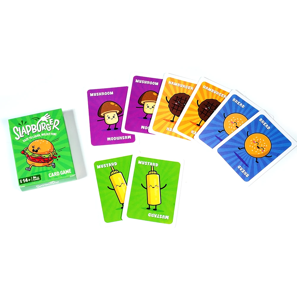 Slapburger Card Game Fast Paced Kids and Family Games Birthdays Classroom Camping Night Friends