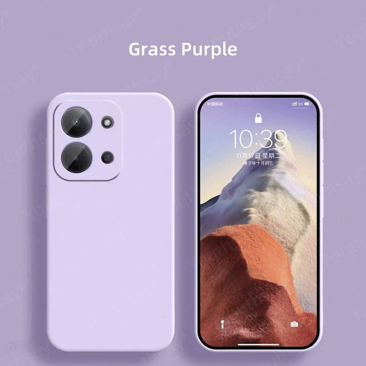 Luxury Soft Liquid Silicone Phone Case with Original TPU Back