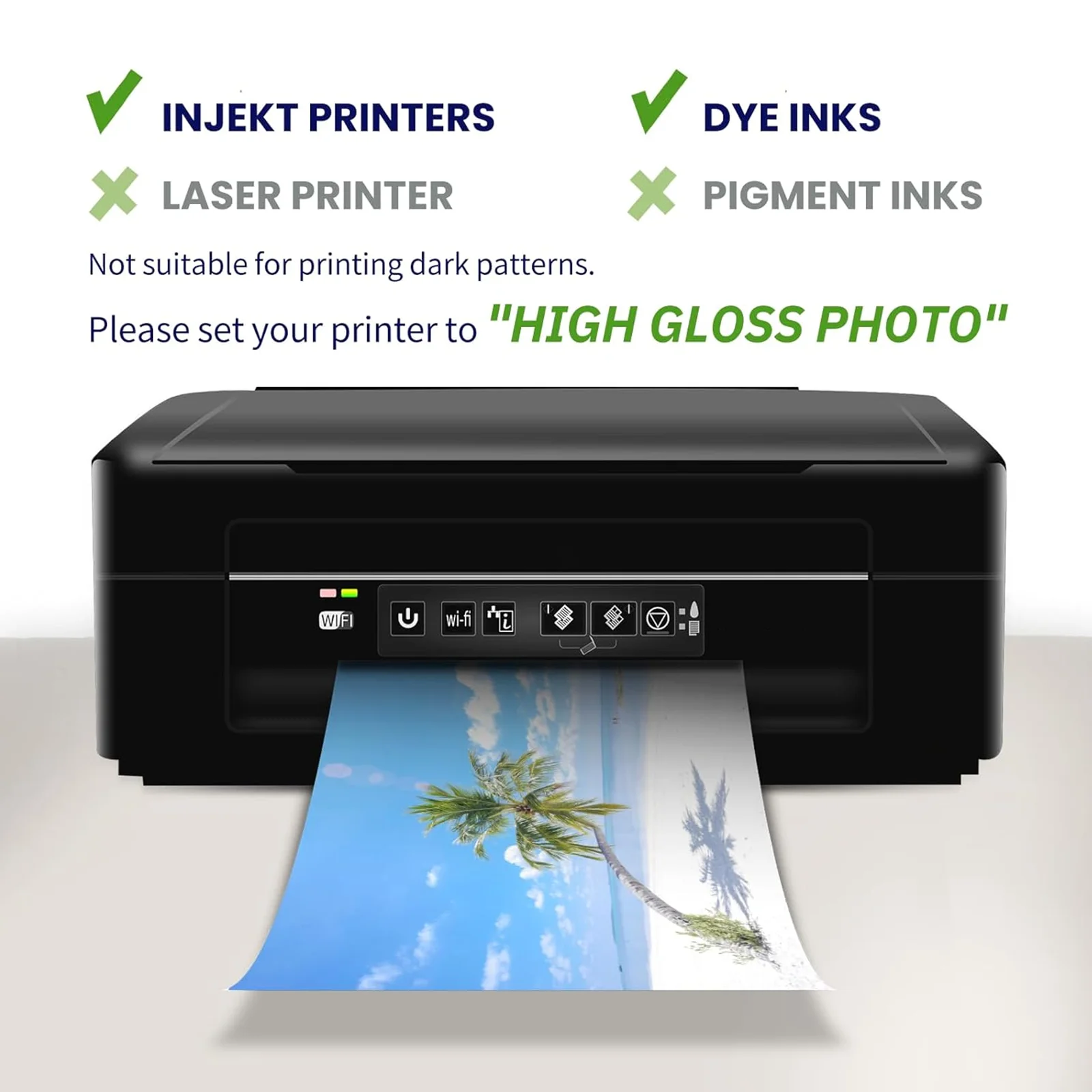 HUSPER 50 매 A4 양면 광택 사진 인쇄 용지 120Gsm 고품질 복사 용지 8.3x11.7 인치