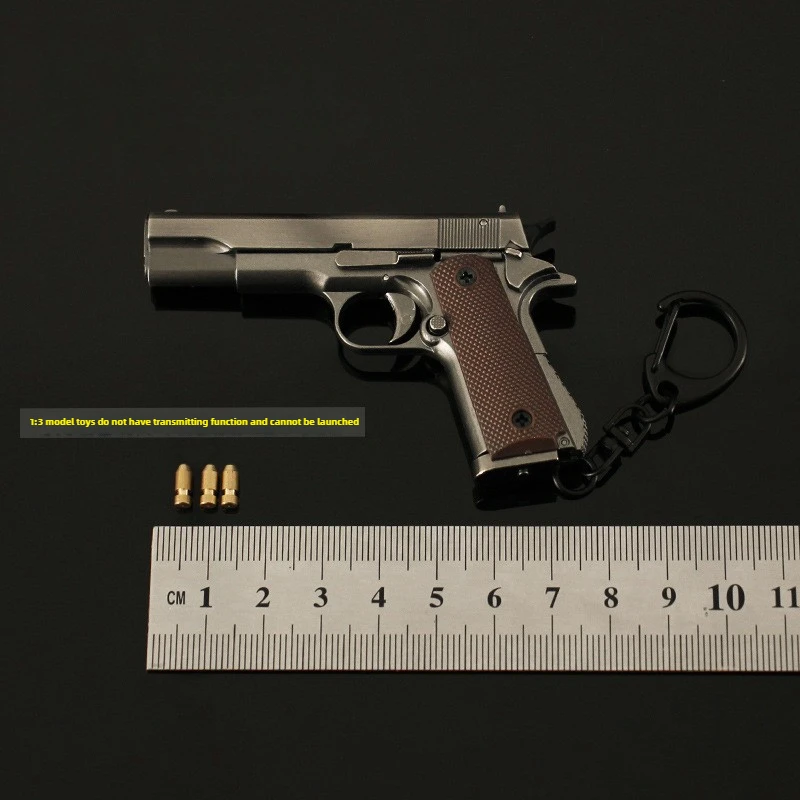 Mini Pistol Keychain 1:3 Nylon Pistol Model Semi-alloy 1911 Disassembled Version Metal Keychain Toy 3