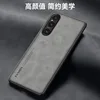 For Sony Xperia 1 V XQDQ62 Case PU Leather Surface Hard PC Back Cover Matte Shockproof Case for Sony Xperia 1 V 1V 5G XQ-DQ72 3