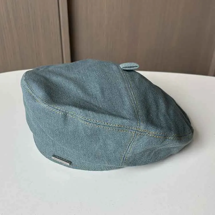 Berets Women Cowboy Beret Hat  Painter Hats Summer Beanie Hat Retro Octagonal Cap Female Ladies Outdoor Leisure Visor Caps - 4