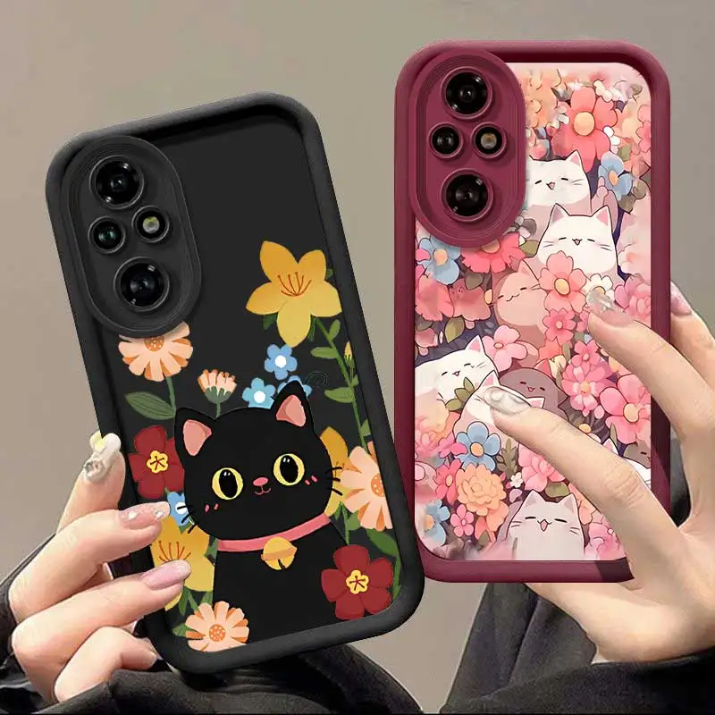 Whimsical Flowers & Cats Sky Eye Ladder Phone Case Cover