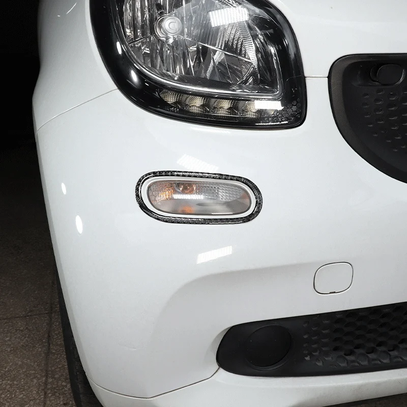 

Для Benz Smart 453 Fortwo 2016-2021 углеродное волокно передняя противотуманная лампа Задняя отделка задняя Рамка для украшения