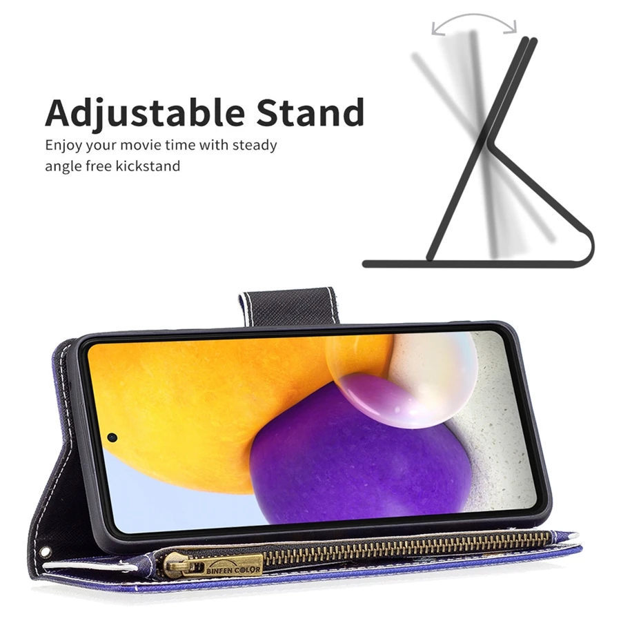 Colorful PU Leather Zipper Wallet Case