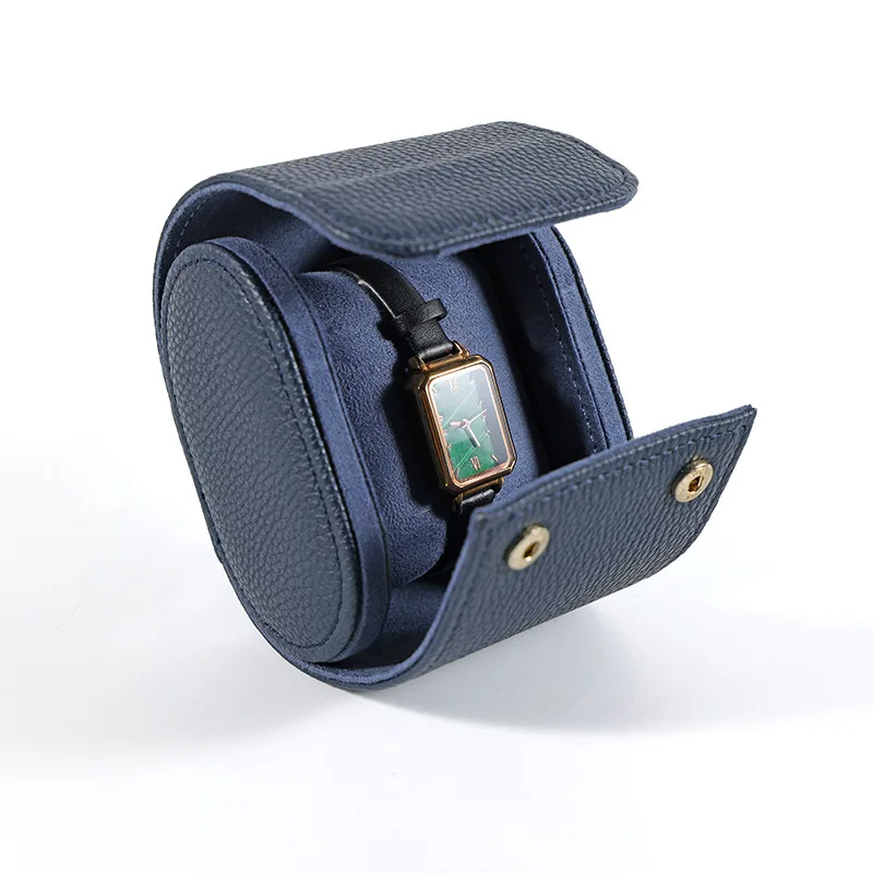 Fashion Casual Multi-Color Leather Watch Box with 3 Slots - Portable Dustproof Travel Storage