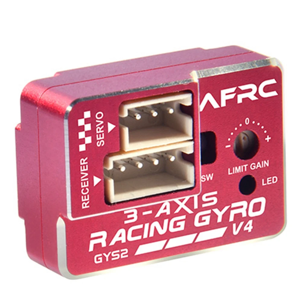 

AFRC GYS-2 V4 3-AXIS Racing Gyro Drift Car Stabilizer EPA AVCS for MINI Z D Q 1/28 1/24 1/10 Car Model DIY Upgrading,Red