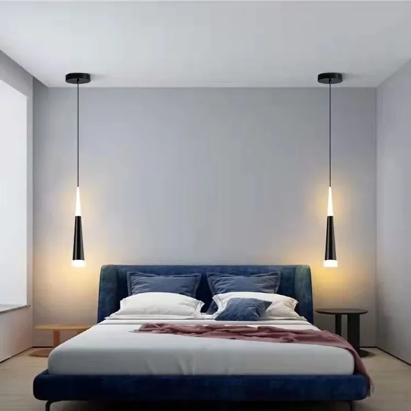 Nordic LED Pendant Lamp Bedroom Bedside Modern Pendant Light Living Room Long Hanging Wire Chandelier Indoor Home Decor Fixture - Image 2