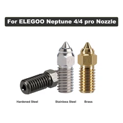 For ELEGOO Neptune 4/4 pro Nozzle Hardened/Stainless Steel/Brass High-Speed Nozzle CHT Nozzle 3D Printer parts