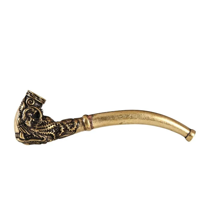 Tobacco Pipe Metal Brass Short Coarse Cigarette Holder Portable Pure Copper Men's Smoking Set Inserted Tobacco Pipe