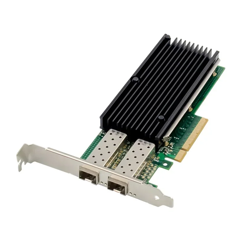 2포트 PCIe Gen3.0 x8 25기가비트 네트워크 카드 듀얼 포트 이더넷 서버 어댑터 10G SFP+ 광섬유 칩셋 Intel XXV710