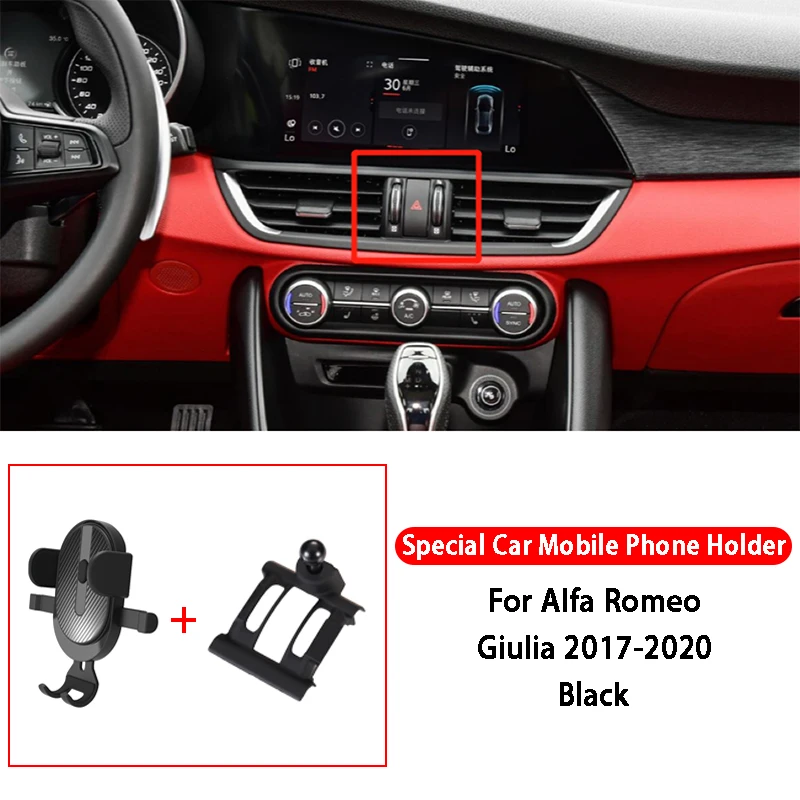 Car Phone Holder For Alfa Romeo Giulia Stelvio Air Vent GPS Stand