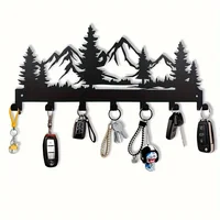 Charming Metal Forest Key Hook - Easy Install Wall Mount for Towels, Hats & Purses | Stylish Entrance & Bathroom Decorative 1