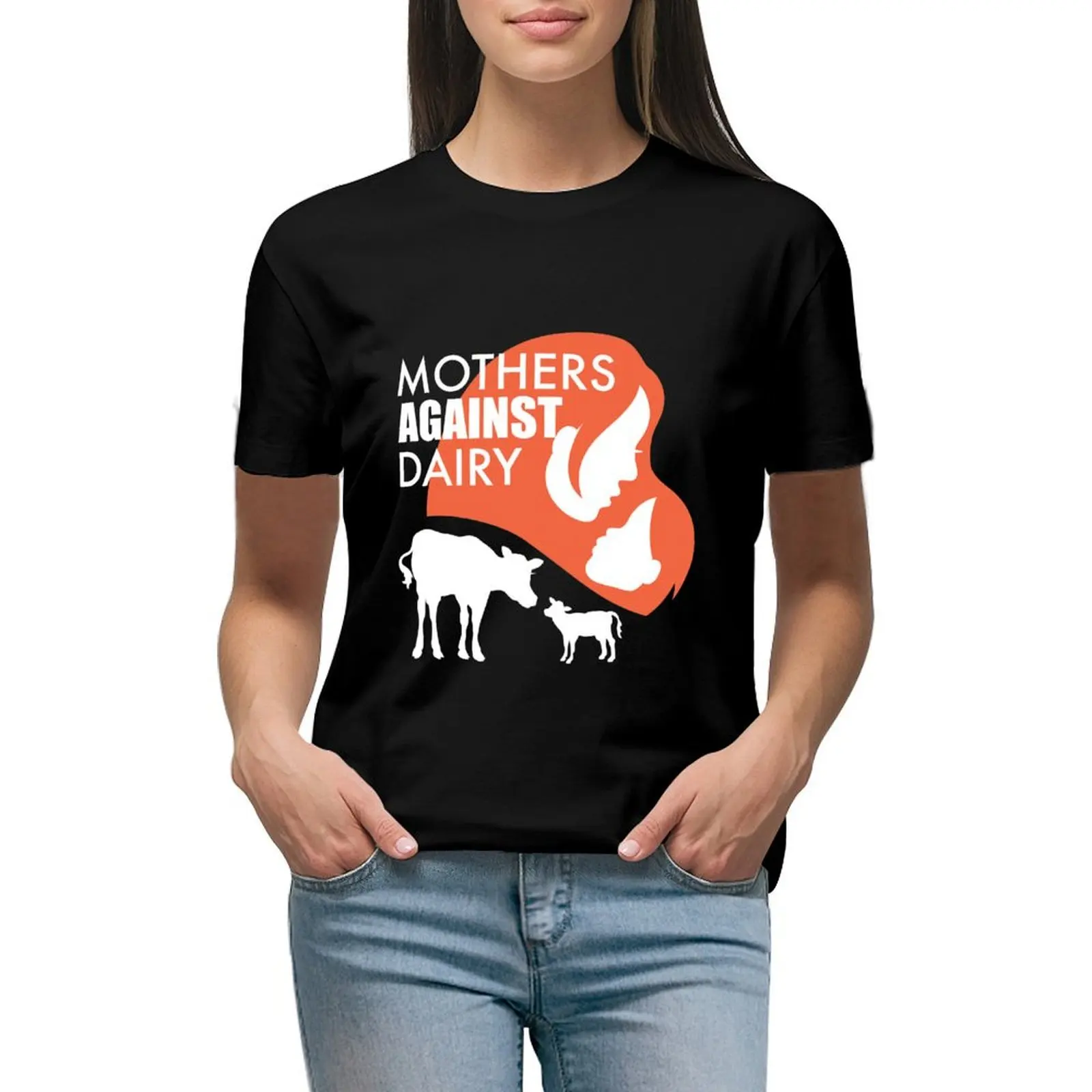

Mothers Against Dairy shirts T-shirt plus size tops cute tops workout shirts for Women