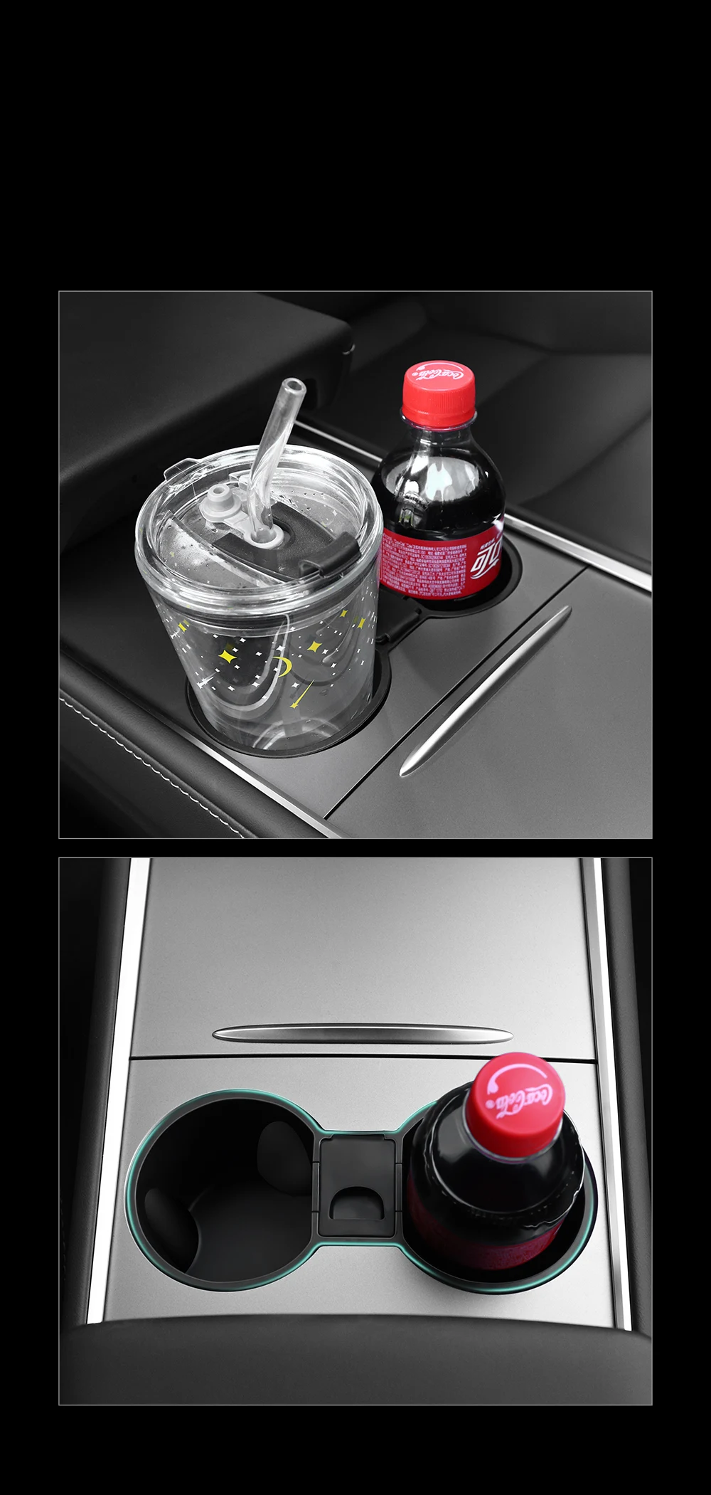 For Tesla Model 3/Y Highland Junipe Water Cup Holder Storage Box Center Console