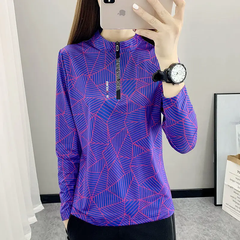 

Hiking T-shirts Women Mountaineering T Shirt Outdoor Quick Dry Slim Clothes Sun Sweat Breathable Camouflage Sports Clothing E354